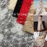  [Vải MM][234] [Giá Bán 0.5m] Vải Tơ Lông Hoa Kiểu Lên Đầm, Váy, Áo Thiết Kế 