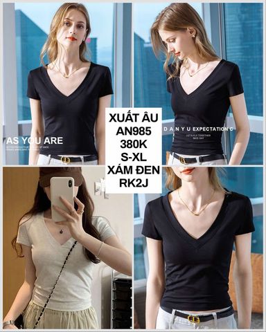  Áo thun cổ tim AN985 