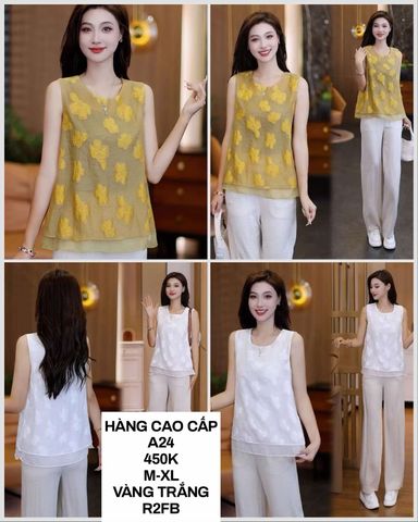  Áo voan tơ thêu hoa A24 