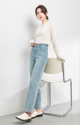  Quần jean ống vừa, cạp cao, tôn dáng Q186 