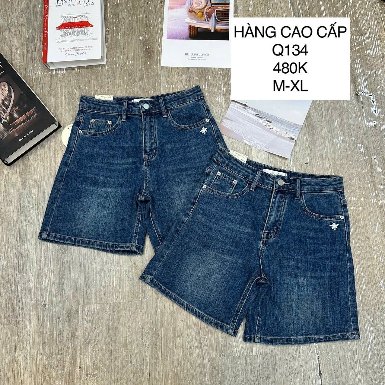  Quần short thêu ong Q134 
