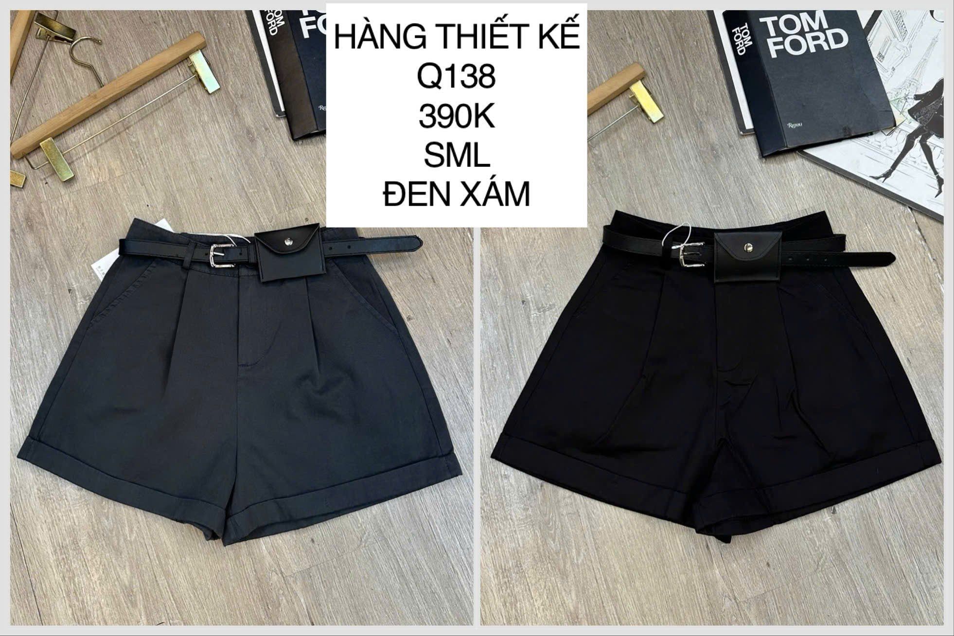  Quần short kèm túi belt 
