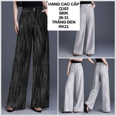  Quần sọc nút vàng Q163 