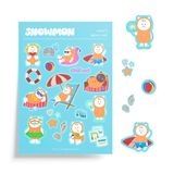  Sticker ngày đi biển của Moni 