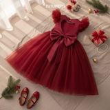  P25_261. Đầm Công Chúa Lưng Tim Đỏ 