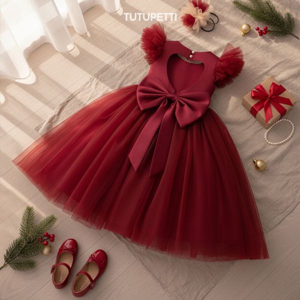  P25_261. Đầm Công Chúa Lưng Tim Đỏ 