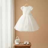  P25_263. Đầm Công Chúa Sang Trọng Nơ Trắng 