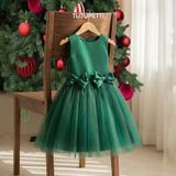  P24_254. Đầm Công Chúa Nơ Xanh 