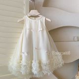  P25_32. Đầm Tiểu Thư Nơ Trắng 