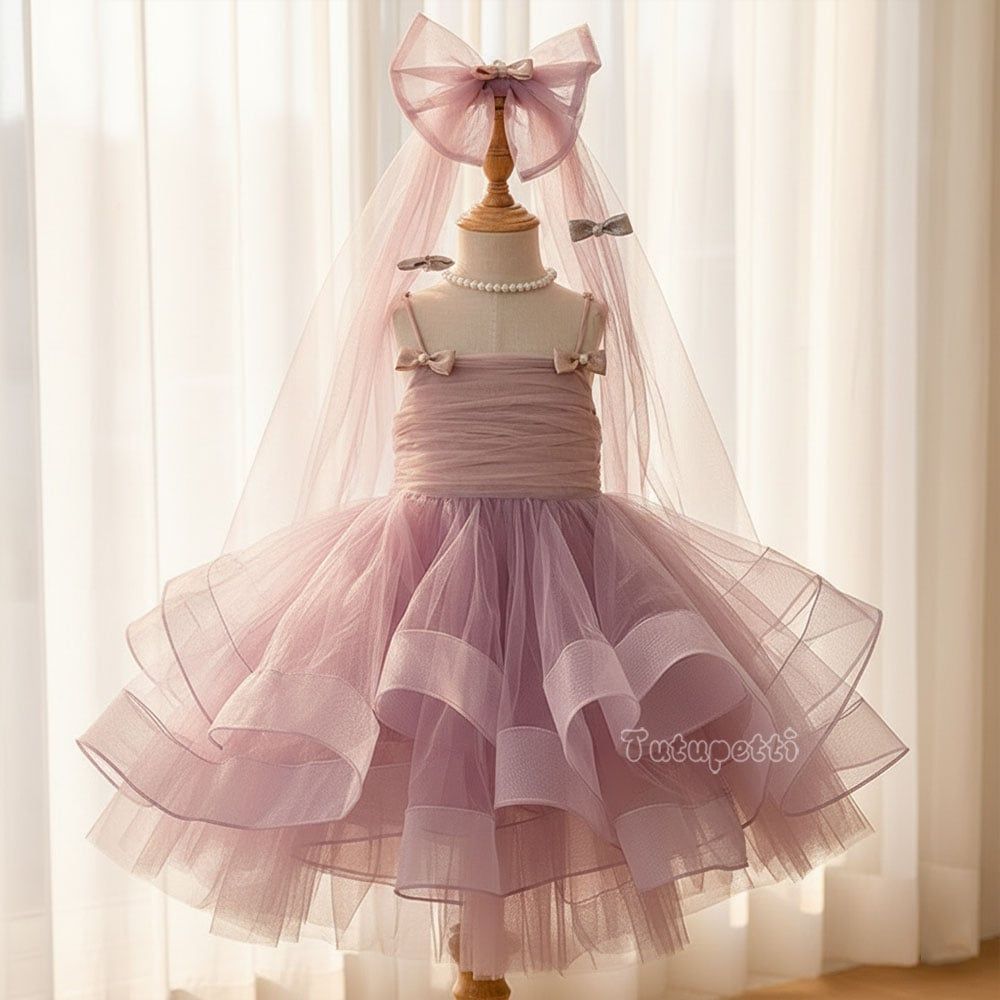  P25_60. Đầm Công Chúa Bồng Bềnh Hồng 