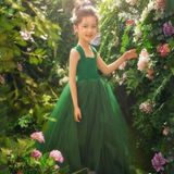  P25_125. Đầm Dạ Hội Dáng Dài Xanh 