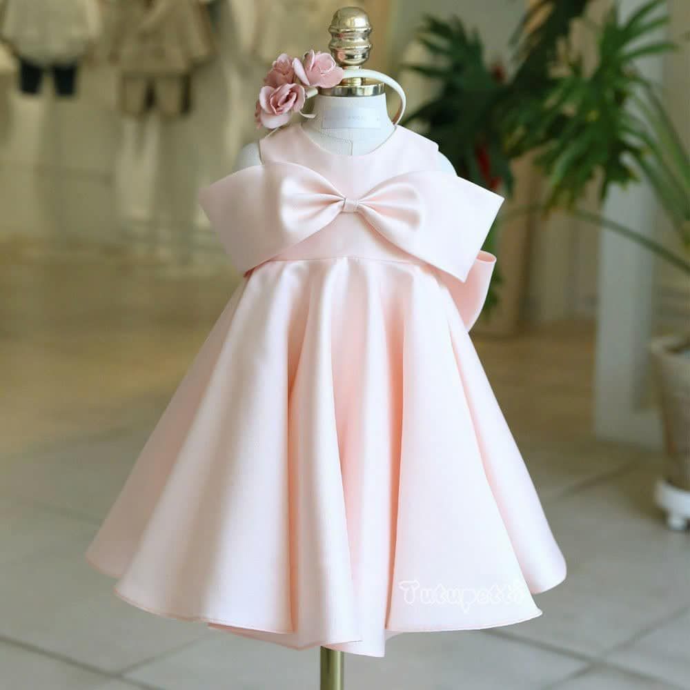  P24_137. Đầm Hàn Quốc Nơ Hồng 