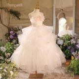  P25_135. Đầm Dạ Hội Đính Hoa Trắng 