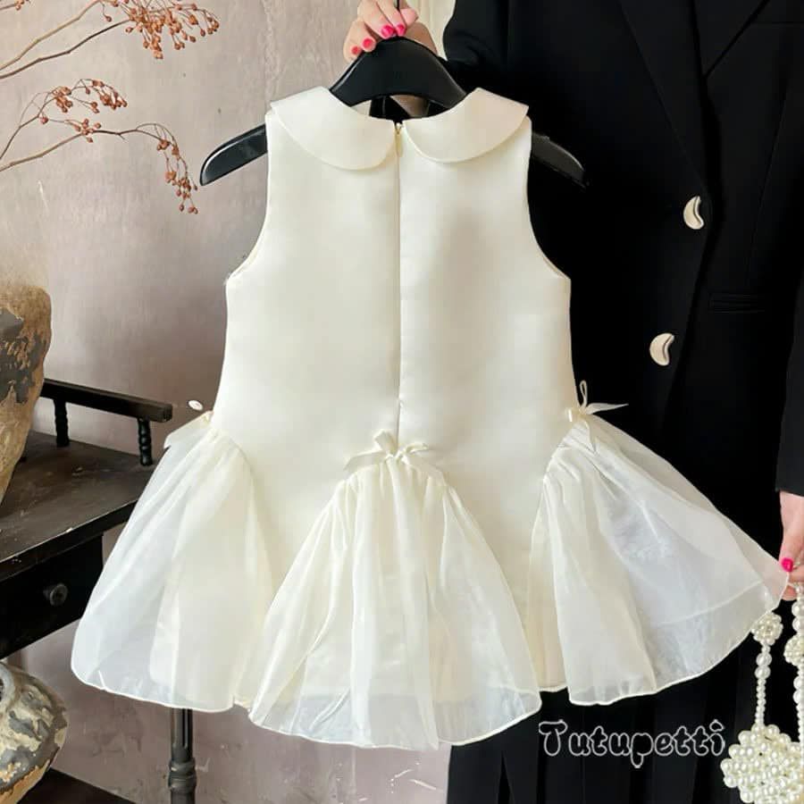  P25_138. Đầm Tiểu Thư Suông Trắng 