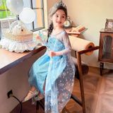  P25_187. Đầm Công Chúa Elsa 2025 Xanh 