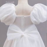  P25_202. Đầm Dạ Hội Dáng Dài Trắng 