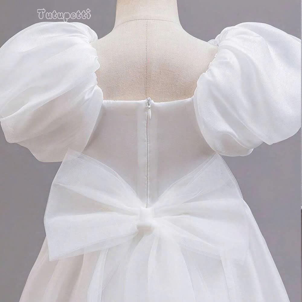  P25_202. Đầm Dạ Hội Dáng Dài Trắng 