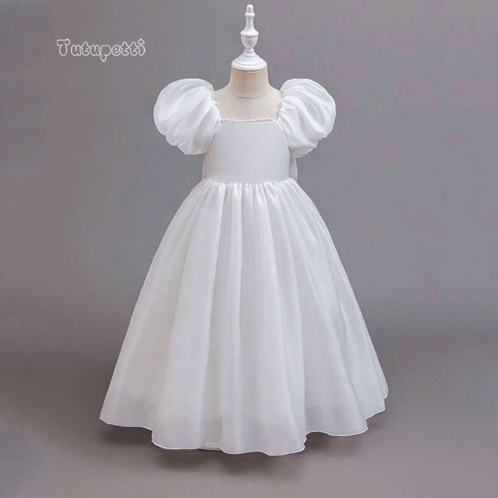  P25_202. Đầm Dạ Hội Dáng Dài Trắng 