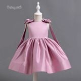  P25_203. Đầm Công Chúa Nơ Hồng Ruốc 