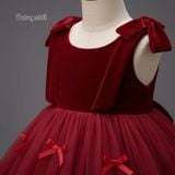  P25_223. Đầm Công Chúa Tầng Nơ Đỏ 