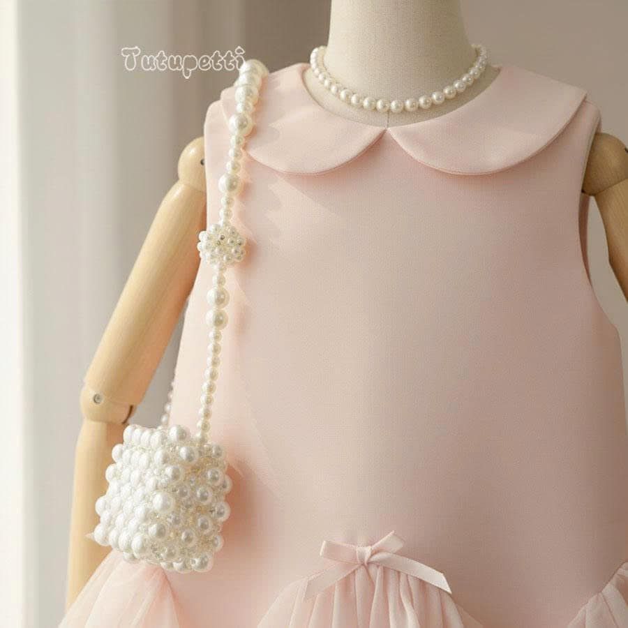  P25_138. Đầm Tiểu Thư Suông Hồng 