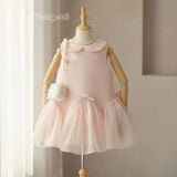  P25_138. Đầm Tiểu Thư Suông Hồng 