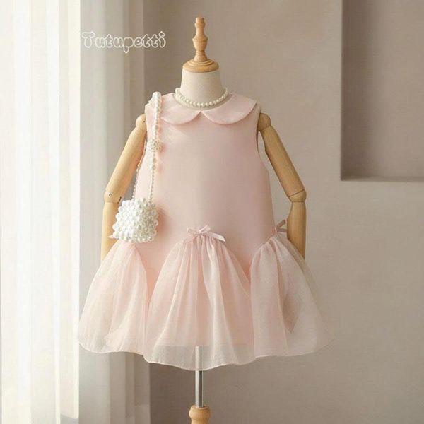  P25_138. Đầm Tiểu Thư Suông Hồng 