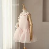  P25_138. Đầm Tiểu Thư Suông Hồng 