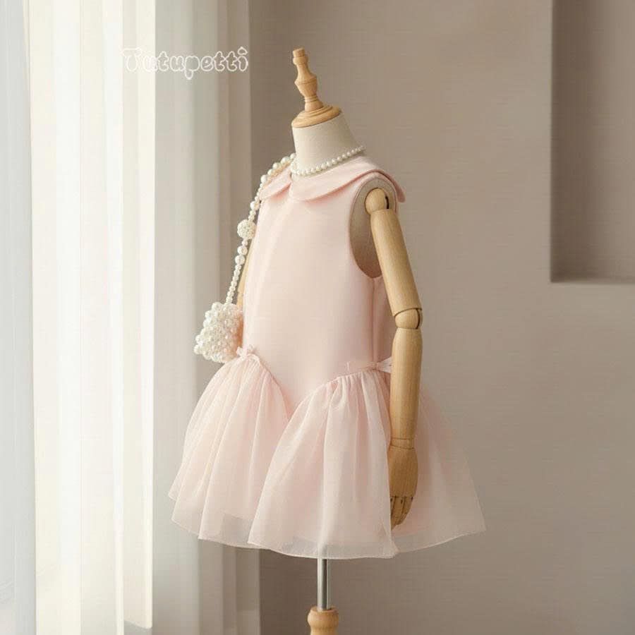  P25_138. Đầm Tiểu Thư Suông Hồng 