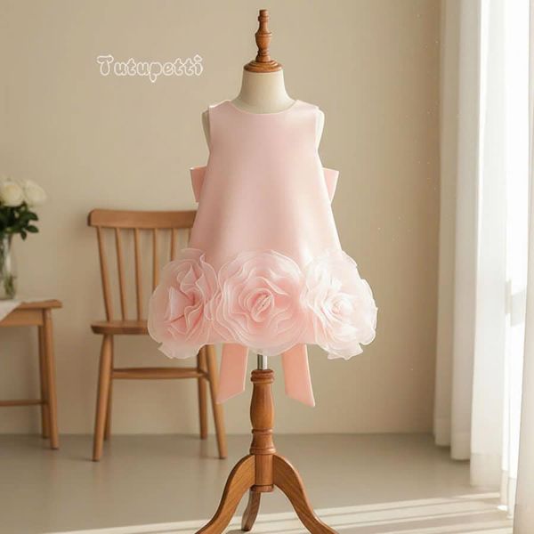  P25_228. Đầm Suông Hoa Hồng 