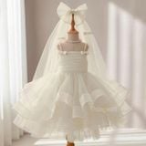  P25_60. Đầm Công Chúa Bồng Bềnh Trắng 