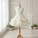  P25_237. Đầm Công Chúa Bồng Bềnh Trắng 