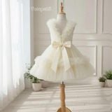  P25_237. Đầm Công Chúa Bồng Bềnh Trắng 