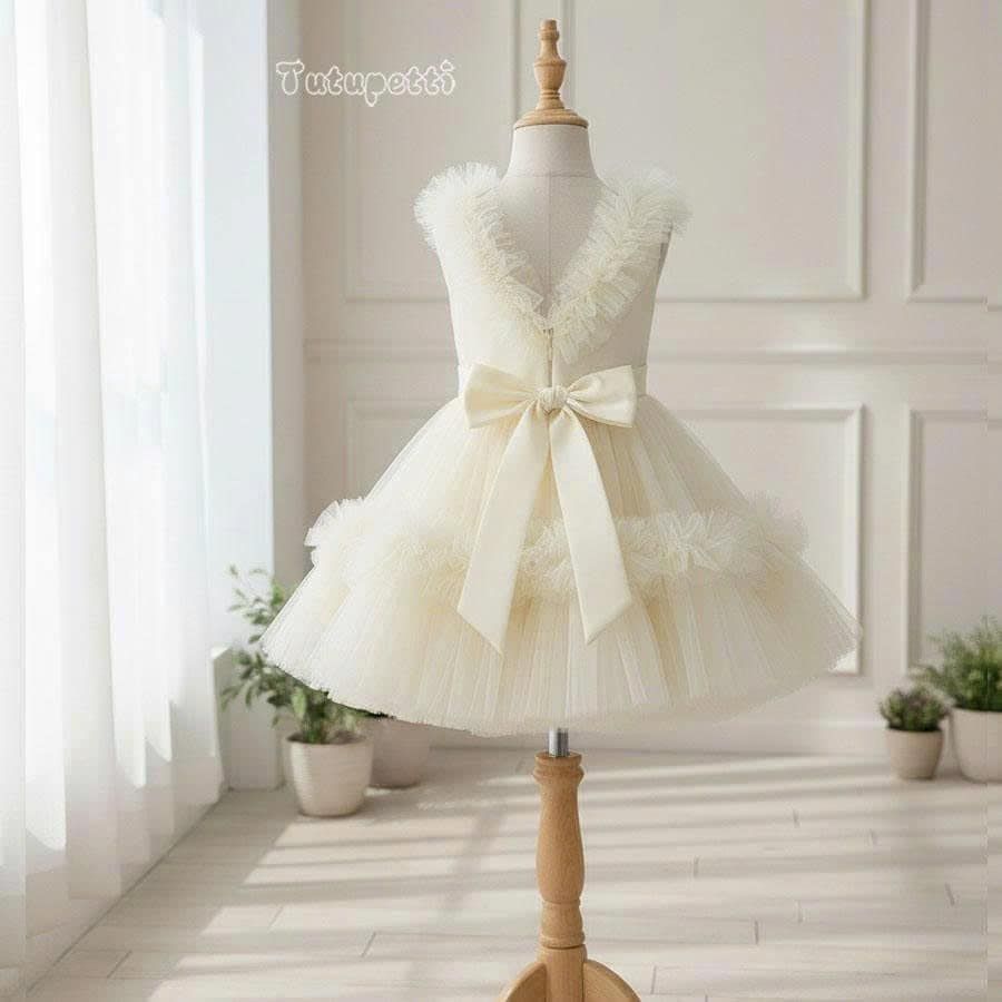  P25_237. Đầm Công Chúa Bồng Bềnh Trắng 