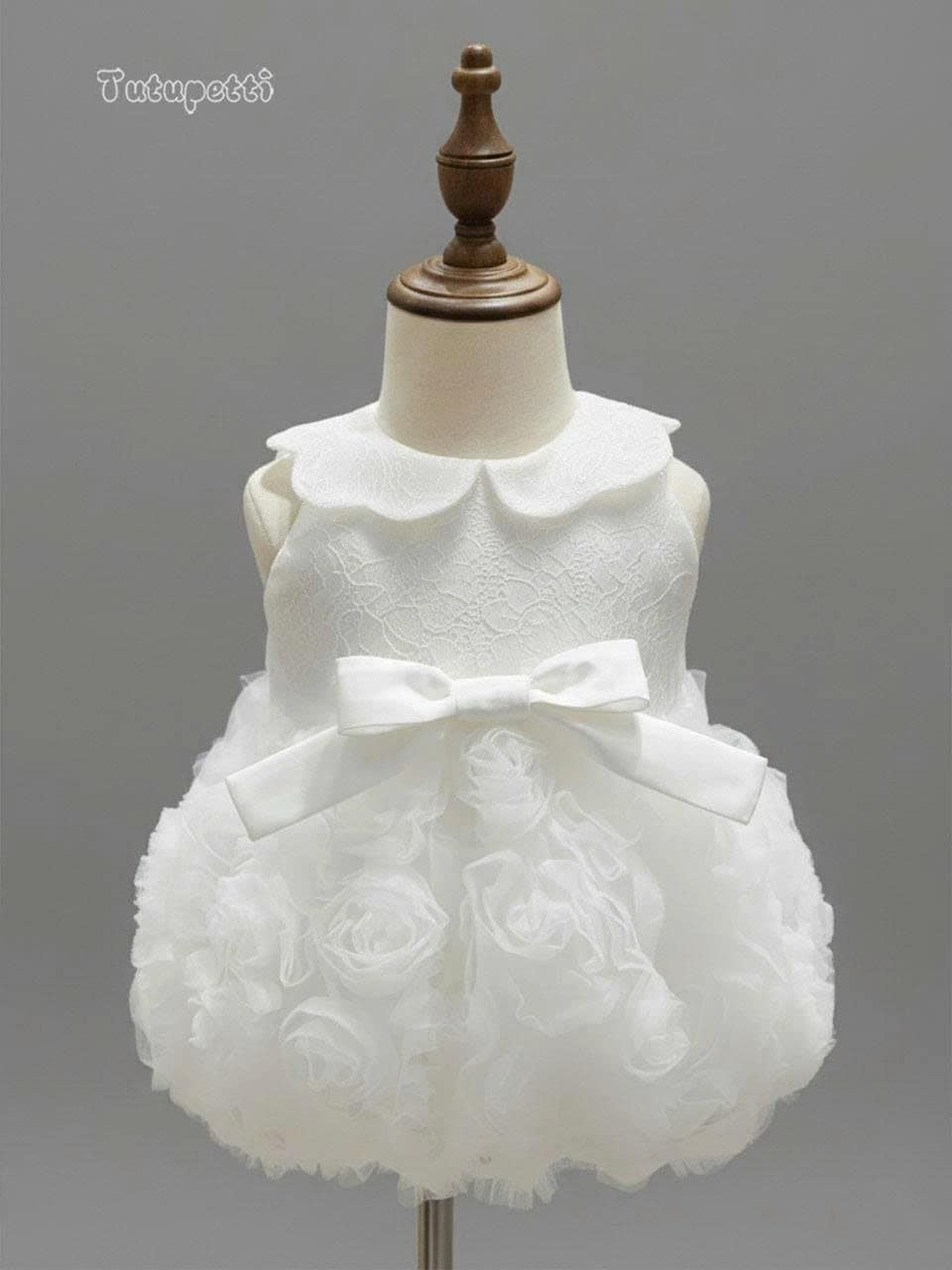  P25_239. Đầm Bí Baby Hoa Trắng 