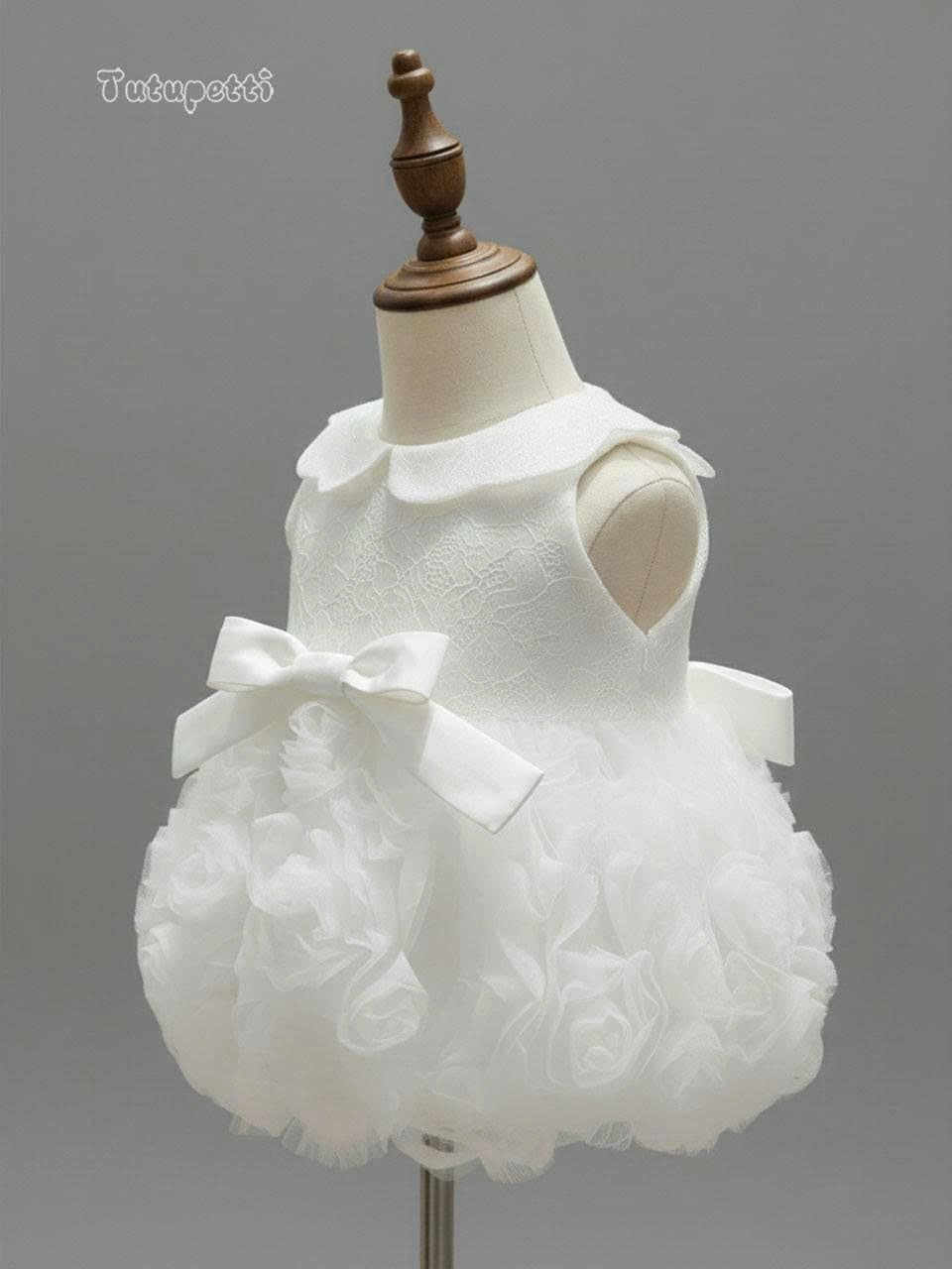  P25_239. Đầm Bí Baby Hoa Trắng 