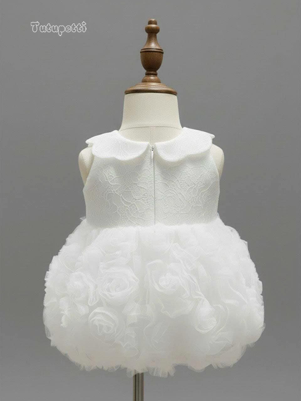  P25_239. Đầm Bí Baby Hoa Trắng 