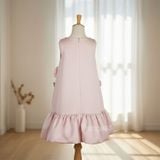  P25_240. Đầm Tiểu Thư Suông Hoa Hồng 