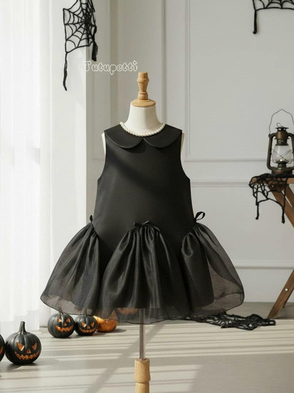  P25_138. Đầm Tiểu Thư Suông Đen 