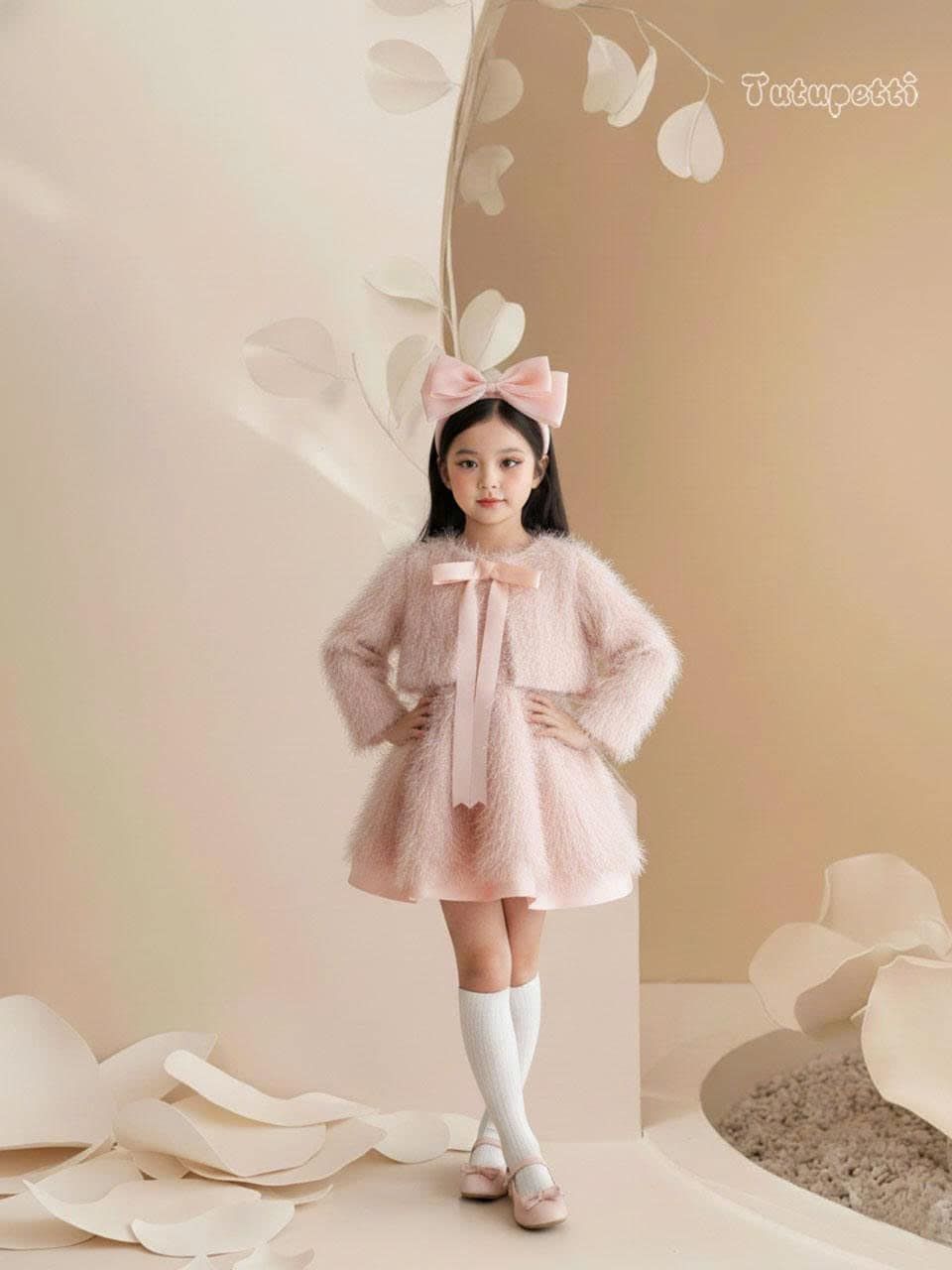  P25_247. Đầm Tiểu Thư Nơ Hồng 