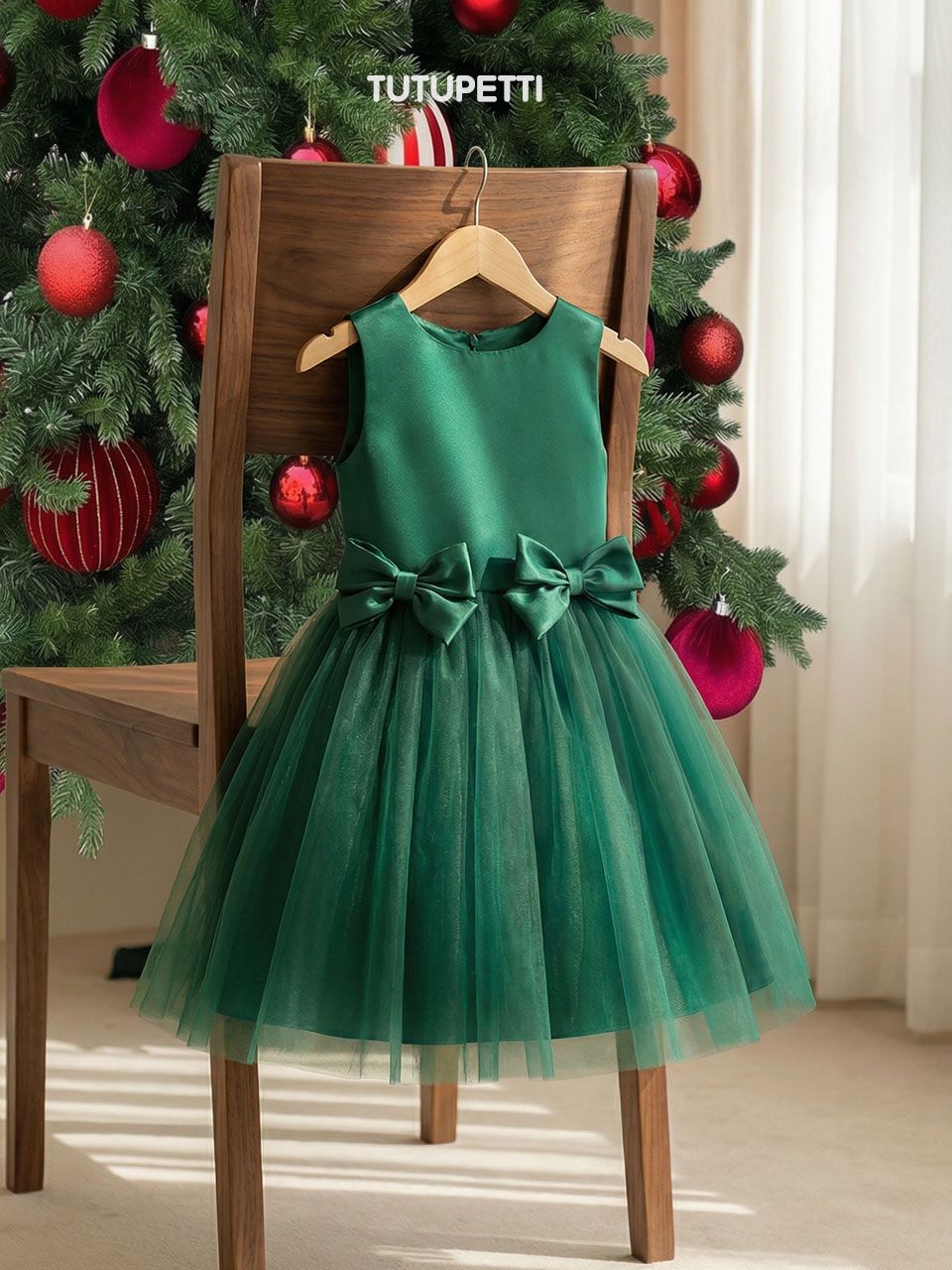  P24_254. Đầm Công Chúa Nơ Xanh 