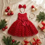  P23_369. Đầm Hoa Bướm Đỏ 