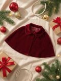  AK26_02. Áo Khoác Noel Nơ Nhung Đỏ 