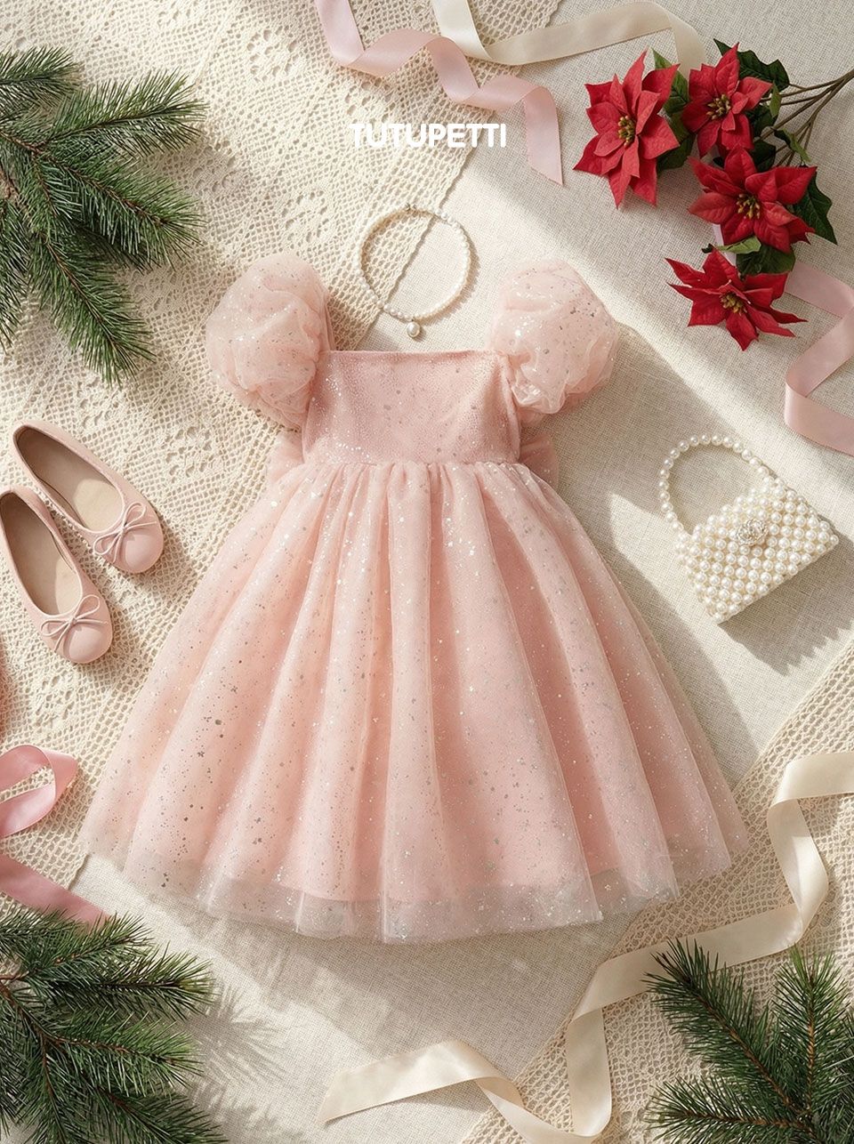  P24_159. Đầm Công Chúa Cao Cấp Hồng Kim Sa 