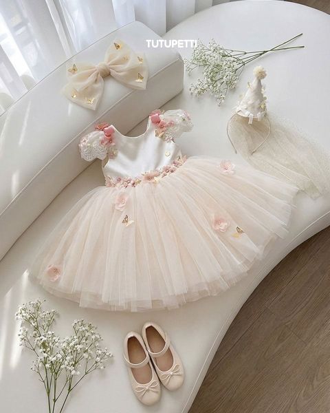  P26_20. Đầm Công Chúa Sweet Garden Trắng 