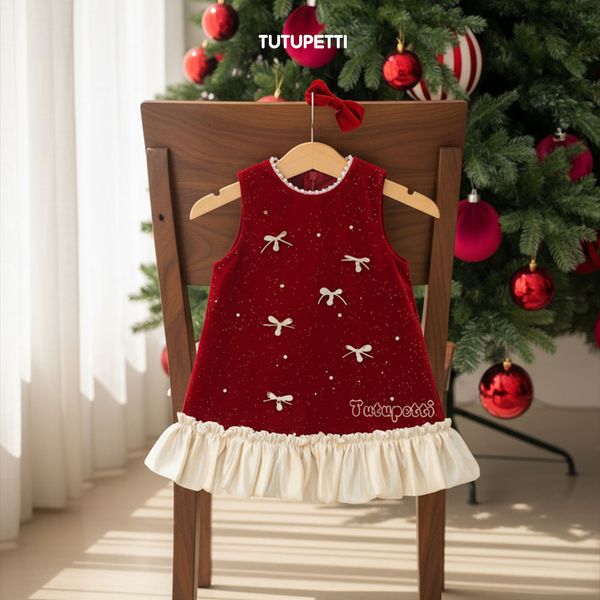  P24_344. Đầm Tiểu Thư Kimsa Nơ Đỏ 