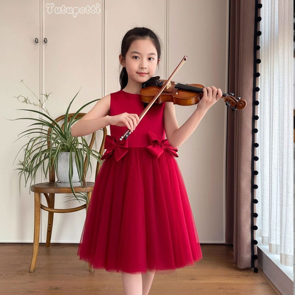  P24_254. Đầm Công Chúa Nơ Đỏ 