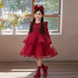  P25_251. Đầm Dự Tiệc Kimsa Đỏ 