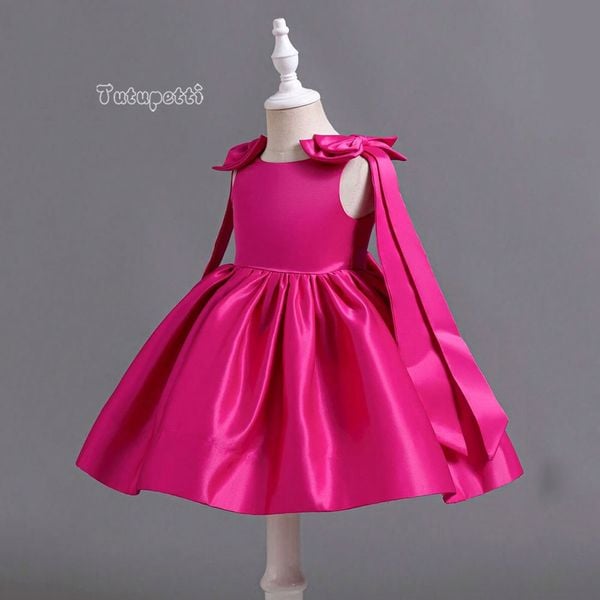  P25_203. Đầm Công Chúa Nơ Sen 