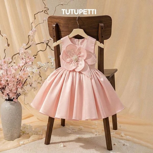  P26_01. Đầm Công Chúa Hoa Đào Hồng 